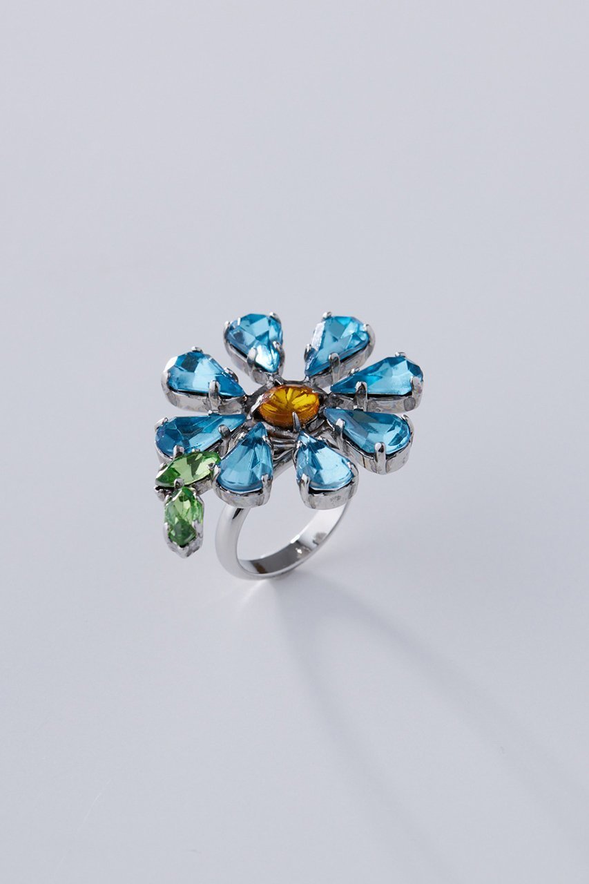 【アデルビジュー ポップ/POP ADER bijoux】のMarie Jewel flower リング インテリア・キッズ・メンズ・レディースファッション・服の通販 founy(ファニー) ファッション Fashion レディースファッション Fashion for Women ジュエリー Jewelry アクセサリー Fashion Accessories シンプル Simple, Minimal モチーフ Motif, Design Theme ブルー|ID: prp329100004318983 ipo3291000000029960076