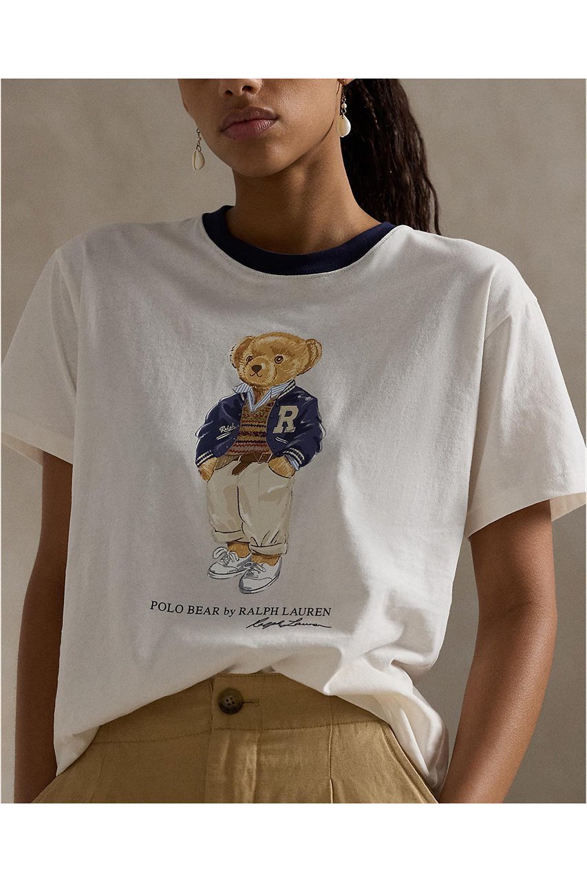 【ラルフローレン/RALPH LAUREN】の【POLO RALPH LAUREN】POLO ベア コットン ジャージー Tシャツ 人気、トレンドファッション・服の通販 founy(ファニー) 　ファッション　Fashion　レディースファッション　WOMEN　トップス・カットソー　Tops/Tshirt　シャツ/ブラウス　Shirts/Blouses　ロング / Tシャツ　T-Shirts　カットソー　Cut and Sewn　インナー　Inner　ショート　Short　ジャージー　Jersey　ストレート　Straight　スリーブ　Sleeve　フィット　Fit　プリント　Print　other-3|ID: prp329100004320211 ipo3291000000031364673