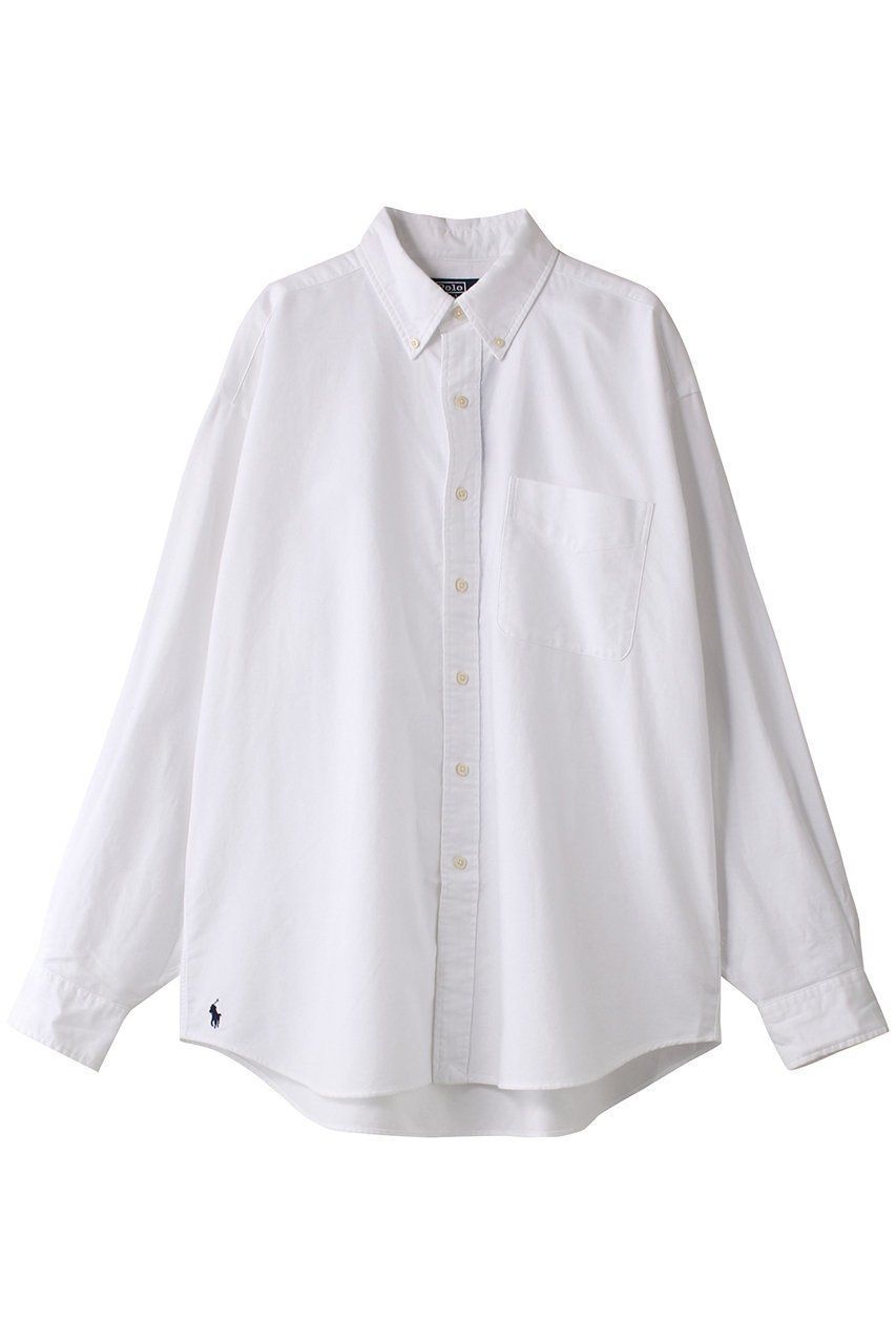 【ラルフローレン/RALPH LAUREN】の【UNISEX】【POLO RALPH LAUREN】ビッグ フィット ボタンダウン シャツ インテリア・キッズ・メンズ・レディースファッション・服の通販 founy(ファニー) 　ファッション　Fashion　レディースファッション　Fashion for Women　トップス・カットソー　Cut & Sew Tops　シャツ・ブラウス・オフィスカジュアル　Elegant Blouses & Button-Ups　ユニセックス　Unisex, Genderless　シンプル　Simple, Minimal　スリーブ　Sleeve, Long Sleeve / Short Sleeve　ダウン　Down, Puffer　ビッグ　Big, Oversized　フィット　Fit, Slim Fit　ロング　Long, Long-Length　羽織　Haori, Light Jacket　ホワイト|ID: prp329100004320225 ipo3291000000032880123