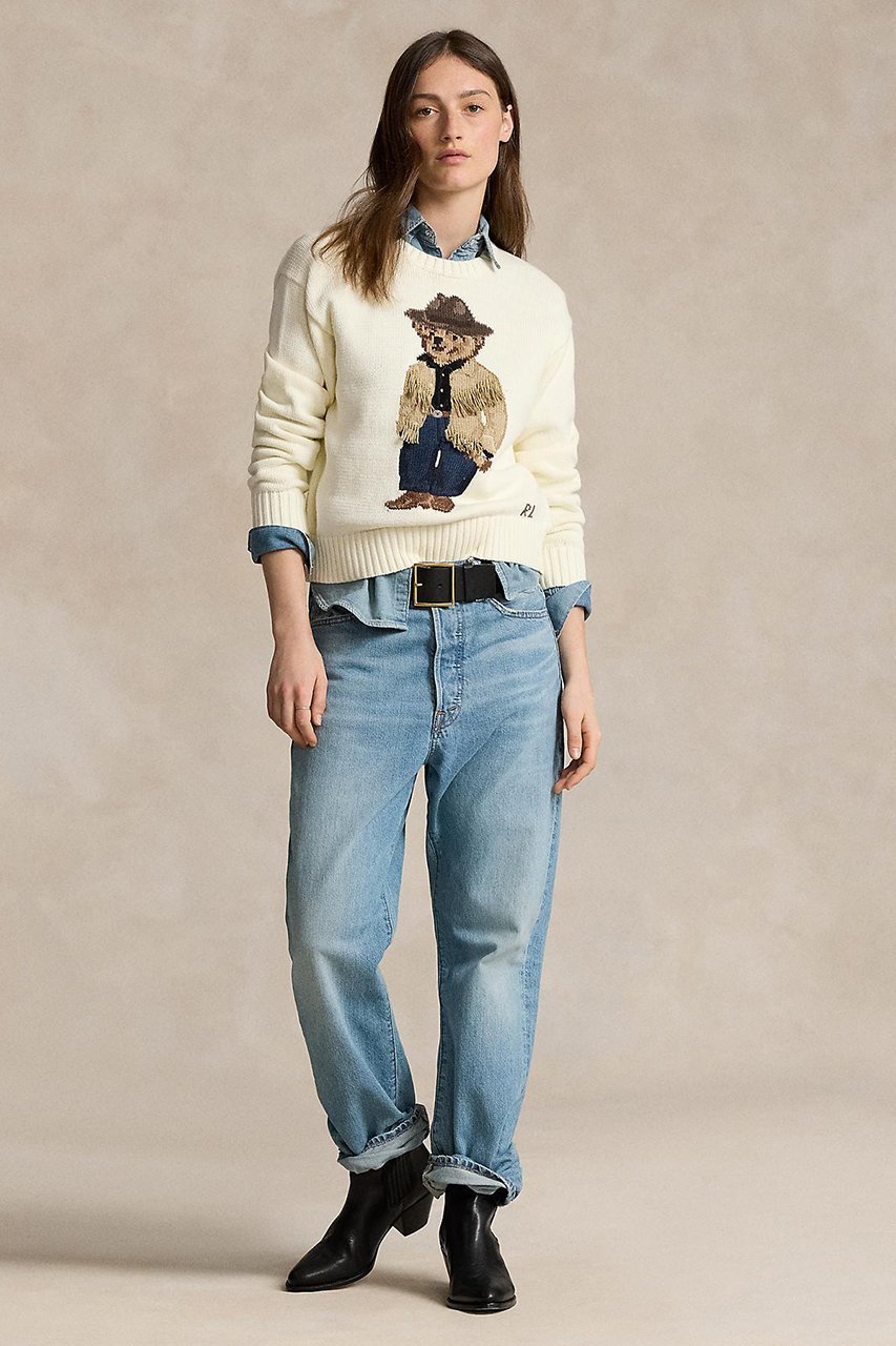 【ラルフローレン/RALPH LAUREN】の【POLO RALPH LAUREN】POLO ベア コットン クルーネック セーター 人気、トレンドファッション・服の通販 founy(ファニー) 　ファッション　Fashion　レディースファッション　WOMEN　トップス・カットソー　Tops/Tshirt　ニット　Knit Tops　プルオーバー　Pullover　おすすめ　Recommend　ウエスタン　Western　セーター　Sweater　other-2|ID: prp329100004320245 ipo3291000000031364712