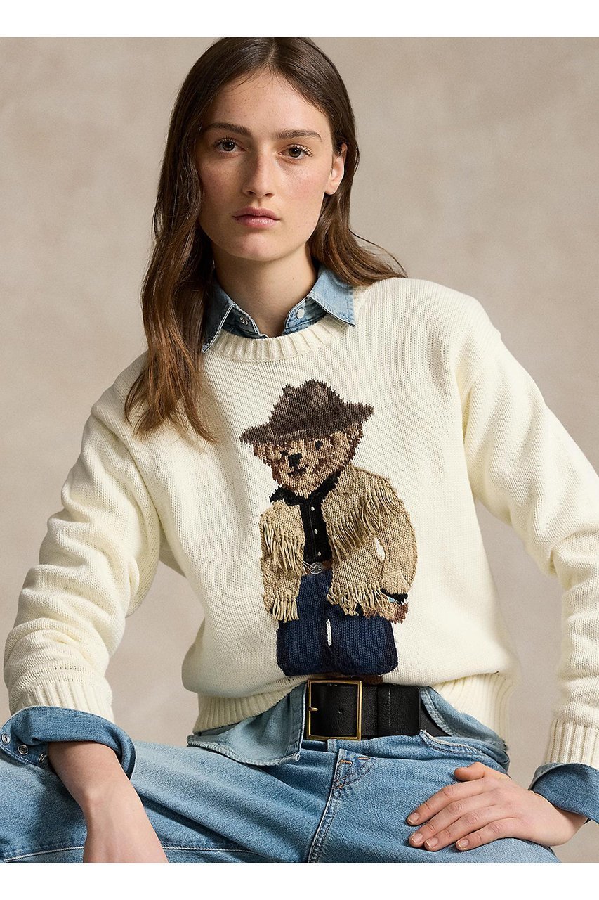 【ラルフローレン/RALPH LAUREN】の【POLO RALPH LAUREN】POLO ベア コットン クルーネック セーター 人気、トレンドファッション・服の通販 founy(ファニー) 　ファッション　Fashion　レディースファッション　WOMEN　トップス・カットソー　Tops/Tshirt　ニット　Knit Tops　プルオーバー　Pullover　おすすめ　Recommend　ウエスタン　Western　セーター　Sweater　other-4|ID: prp329100004320245 ipo3291000000031364714