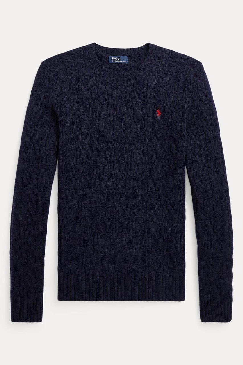【ラルフローレン/RALPH LAUREN】の【POLO RALPH LAUREN】ケーブルニット ウールカシミヤ セーター インテリア・キッズ・メンズ・レディースファッション・服の通販 founy(ファニー) 　ファッション　Fashion　レディースファッション　WOMEN　トップス・カットソー　Tops/Tshirt　ニット　Knit Tops　プルオーバー　Pullover　カシミヤ　Cashmere　スリム　Slim　セーター　Sweater　ブルー|ID: prp329100004320247 ipo3291000000029973133
