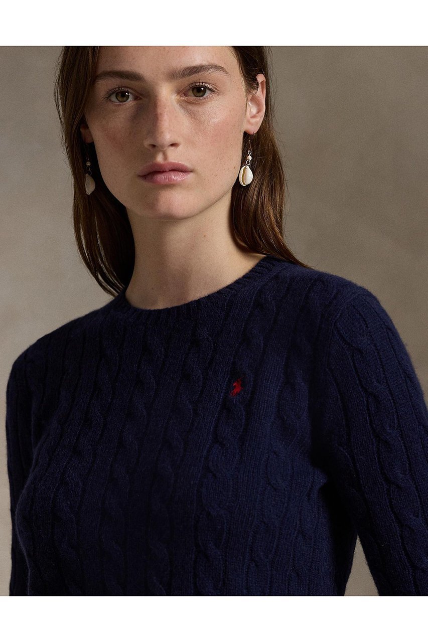 【ラルフローレン/RALPH LAUREN】の【POLO RALPH LAUREN】ケーブルニット ウールカシミヤ セーター 人気、トレンドファッション・服の通販 founy(ファニー) 　ファッション　Fashion　レディースファッション　WOMEN　トップス・カットソー　Tops/Tshirt　ニット　Knit Tops　プルオーバー　Pullover　カシミヤ　Cashmere　スリム　Slim　セーター　Sweater　other-3|ID: prp329100004320247 ipo3291000000031364718