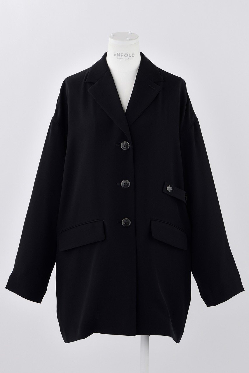【エンフォルド/ENFOLD】のPEツイル ノッチドカラー JK/ジャケット インテリア・キッズ・メンズ・レディースファッション・服の通販 founy(ファニー) 　ファッション　Fashion　レディースファッション　Fashion for Women　アウター　Coat / Outerwear Collection　レディースジャケット・軽アウター　Jackets　クラシック　Classic, Timeless Style　コンパクト　Compact, Small Size　ジャケット　Jacket, Outerwear　ツイル　Twist, Twisted Detail　リラックス　Relax, Relaxed Fit　ワイド　Wide, Wide Fit　ダークネイビー|ID: prp329100004320249 ipo3291000000032928010
