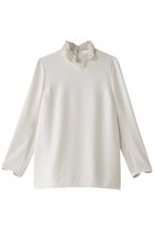 【デザイン ワークス/DESIGN WORKS】のバックサテンフリルカラーブラウス オフホワイト|ID: prp329100004320254 ipo3291000000032873274