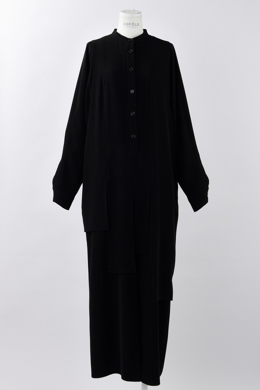 【エンフォルド/ENFOLD】のPEツイル curtain hem DRS/ドレス・ワンピース 人気、トレンドファッション・服の通販 founy(ファニー) 　ファッション　Fashion　レディースファッション　WOMEN　ワンピース　Dress　ドレス　Party Dresses　チュニック　Tunic　2025年　2025　A/W・秋冬　Aw・Autumn/Winter・Fw・Fall-Winter　S/S・春夏　Ss・Spring/Summer　アシンメトリー　Asymmetry　エレガント 上品　Elegant　チュニック　Tunic　ツイル　Twill　ドレス　Dress　バランス　Balance　ロング　Long　夏　Summer　春　Spring　 other-1|ID: prp329100004320263 ipo3291000000029973178