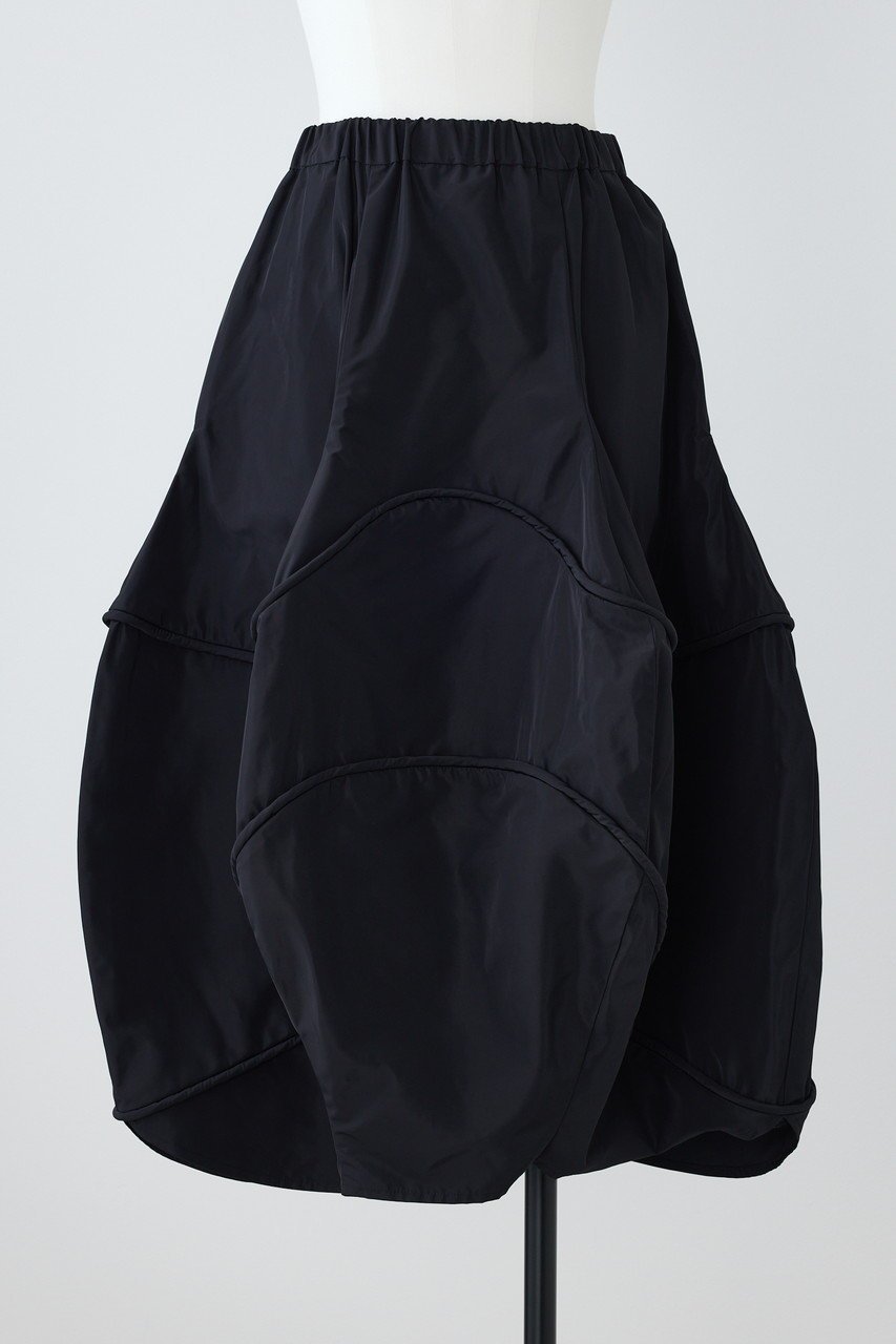 【ナゴンスタンス/nagonstans】のSmooth タフタ Orb SK/スカート インテリア・キッズ・メンズ・レディースファッション・服の通販 founy(ファニー) 　ファッション　Fashion　レディースファッション　Fashion for Women　スカート　Skirts　ロングスカート　Long Skirts / Maxi & Midi Skirts　タフタ　Taffeta, Structured Fabric　パイピング　Piping, Trim Design　フォルム　Silhouette, Form　ロング　Long, Long-Length　Black|ID: prp329100004320264 ipo3291000000032822595