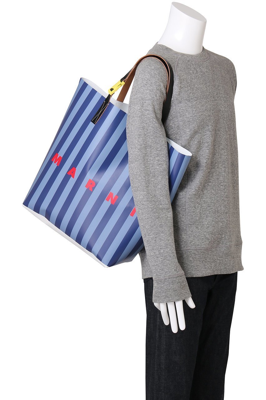 【マルニ/MARNI / MEN】の【MEN】TRIBECA ストライプショッピングバッグ 人気、トレンドファッション・服の通販 founy(ファニー) 　ファッション　Fashion　メンズファッション　Fashion for Men　バッグ　Bags　トートバッグ / 通勤・大容量バッグ　Tote Bags　ユニセックス　Unisex, Genderless　コーティング　Coating, Coated Finish　シンプル　Simple, Minimal　スタイリッシュ　Stylish, Fashionable　ストライプ　Stripe, Striped Pattern　無地　Plain, Solid Color　other-2|ID: prp329100004320276 ipo3291000000032788256