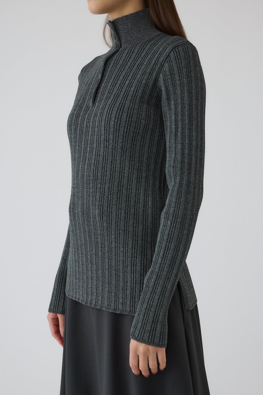 【リムアーク/RIM.ARK】のOpen collar rib knit tops/トップス 人気、トレンドファッション・服の通販 founy(ファニー) ファッション Fashion レディースファッション Fashion for Women トップス・カットソー Cut & Sew Tops ニット Knit Tops & Sweaters カジュアルプルオーバー・ニットトップス Pullovers & Knit Tops / Casual Pullovers フロント Front, Front Design ベーシック Basic, Essential other-2|ID: prp329100004320285 ipo3291000000032919314