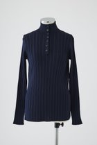 【リムアーク/RIM.ARK】のOpen collar rib knit tops/トップス ネイビー|ID: prp329100004320285 ipo3291000000036759444