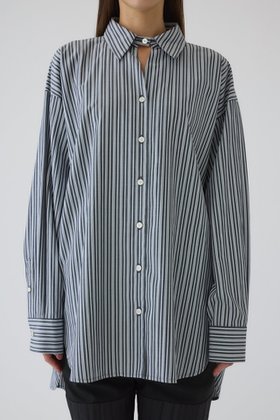 【リムアーク/RIM.ARK】のBack volume stripe SH/シャツ 人気、トレンドファッション・服の通販 founy(ファニー) ファッション Fashion レディースファッション Fashion for Women トップス・カットソー Cut & Sew Tops シャツ・ブラウス・オフィスカジュアル Elegant Blouses & Button-Ups ストライプ Stripe, Striped Pattern スリーブ Sleeve, Long Sleeve / Short Sleeve バランス Balance, Style Balance パターン Pattern, Design Print ロング Long, Long-Length |ID:prp329100004320286