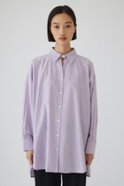 【リムアーク/RIM.ARK】のBack volume stripe SH/シャツ 人気、トレンドファッション・服の通販 founy(ファニー) ファッション Fashion レディースファッション Fashion for Women トップス・カットソー Cut & Sew Tops シャツ・ブラウス・オフィスカジュアル Elegant Blouses & Button-Ups ストライプ Stripe, Striped Pattern スリーブ Sleeve, Long Sleeve / Short Sleeve バランス Balance, Style Balance パターン Pattern, Design Print ロング Long, Long-Length thumbnail ライトピンク|ID: prp329100004320286 ipo3291000000032881662