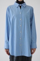 【リムアーク/RIM.ARK】のBack volume stripe SH/シャツ 人気、トレンドファッション・服の通販 founy(ファニー) ファッション Fashion レディースファッション Fashion for Women トップス・カットソー Cut & Sew Tops シャツ・ブラウス・オフィスカジュアル Elegant Blouses & Button-Ups ストライプ Stripe, Striped Pattern スリーブ Sleeve, Long Sleeve / Short Sleeve バランス Balance, Style Balance パターン Pattern, Design Print ロング Long, Long-Length thumbnail ライトブルー|ID: prp329100004320286 ipo3291000000032881668