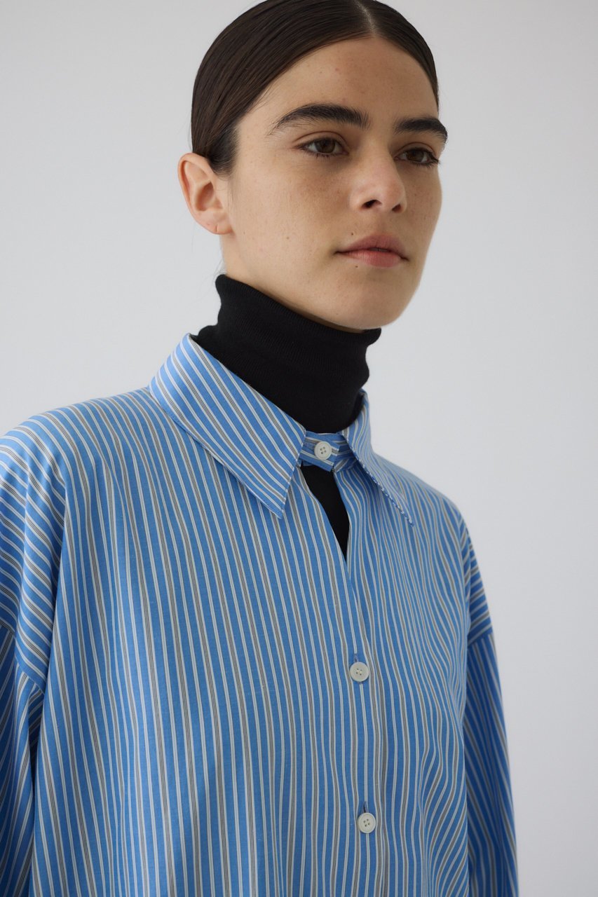 【リムアーク/RIM.ARK】のBack volume stripe SH/シャツ 人気、トレンドファッション・服の通販 founy(ファニー) 　ファッション　Fashion　レディースファッション　Fashion for Women　トップス・カットソー　Cut & Sew Tops　シャツ・ブラウス・オフィスカジュアル　Elegant Blouses & Button-Ups　ストライプ　Stripe, Striped Pattern　スリーブ　Sleeve, Long Sleeve / Short Sleeve　バランス　Balance, Style Balance　パターン　Pattern, Design Print　ロング　Long, Long-Length　other-6|ID: prp329100004320286 ipo3291000000032881701