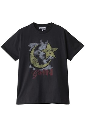 【ガニー/GANNI】 Basic Jersey Moonlight リラックスTシャツ人気、トレンドファッション・服の通販 founy(ファニー) ファッション Fashion レディースファッション WOMEN トップス・カットソー Tops/Tshirt シャツ/ブラウス Shirts/Blouses ロング / Tシャツ T-Shirts カットソー Cut and Sewn 2025年 2025 A/W・秋冬 Aw・Autumn/Winter・Fw・Fall-Winter S/S・春夏 Ss・Spring/Summer ショート Short スキニーデニム Skinny Denim スリーブ Sleeve プリント Print リラックス Relax ワイド Wide 夏 Summer 春 Spring 軽量 Lightweight |ID:prp329100004320296