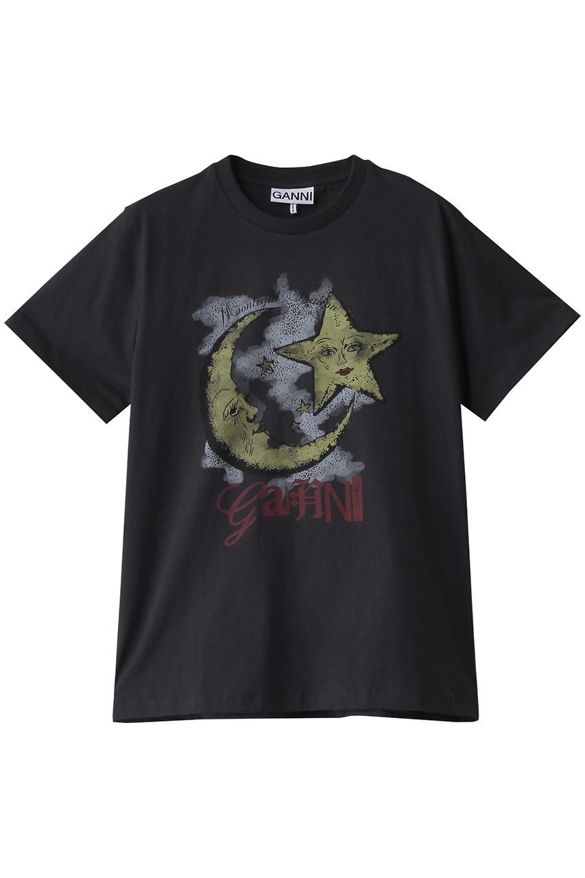 【ガニー/GANNI】のBasic Jersey Moonlight リラックスTシャツ 人気、トレンドファッション・服の通販 founy(ファニー) 　ファッション　Fashion　レディースファッション　WOMEN　トップス・カットソー　Tops/Tshirt　シャツ/ブラウス　Shirts/Blouses　ロング / Tシャツ　T-Shirts　カットソー　Cut and Sewn　2025年　2025　A/W・秋冬　Aw・Autumn/Winter・Fw・Fall-Winter　S/S・春夏　Ss・Spring/Summer　ショート　Short　スキニーデニム　Skinny Denim　スリーブ　Sleeve　プリント　Print　リラックス　Relax　ワイド　Wide　夏　Summer　春　Spring　軽量　Lightweight　 other-1|ID: prp329100004320296 ipo3291000000029973302