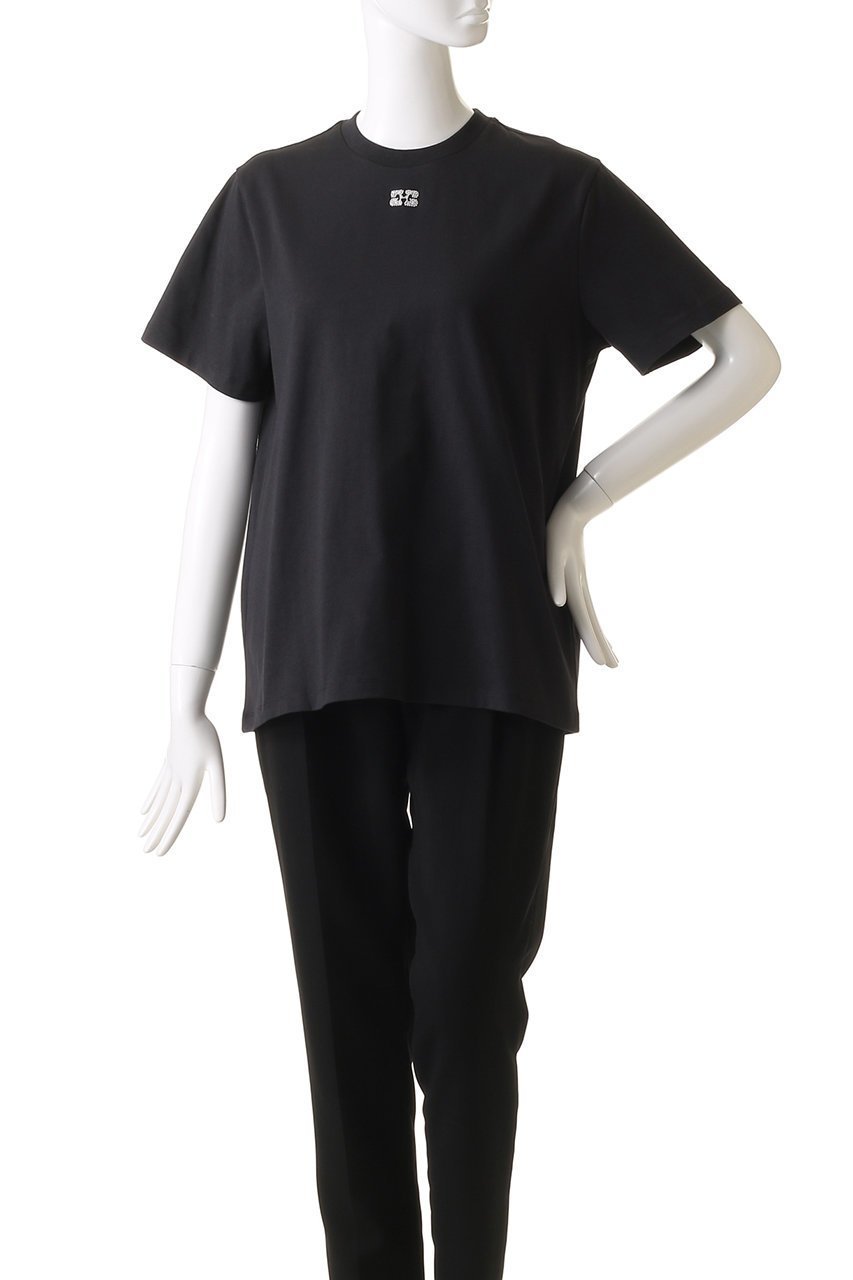 【ガニー/GANNI】のBasic Jersey ラインストーン リラックスTシャツ 人気、トレンドファッション・服の通販 founy(ファニー) 　ファッション　Fashion　レディースファッション　Fashion for Women　トップス・カットソー　Cut & Sew Tops　シャツ・ブラウス・オフィスカジュアル　Elegant Blouses & Button-Ups　ロングTシャツ・Tシャツ　Longline T-Shirts & Tees　カットソー・ベーシックTシャツ　Cut-and-Sewn Tops / Stretch Tees & Basics　ショート　Short, Short Length　シンプル　Simple, Minimal　ストーン　Stone, Gem-Like　スリーブ　Sleeve, Long Sleeve / Short Sleeve　フロント　Front, Front Design　ベーシック　Basic, Essential　ボトム　Bottoms, Lower Wear　リラックス　Relax, Relaxed Fit　エレガント 上品　Elegant　other-2|ID: prp329100004320297 ipo3291000000032811510