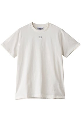 【ガニー/GANNI】 Basic Jersey ラインストーン リラックスTシャツ人気、トレンドファッション・服の通販 founy(ファニー) ファッション Fashion レディースファッション Fashion for Women トップス・カットソー Cut & Sew Tops シャツ・ブラウス・オフィスカジュアル Elegant Blouses & Button-Ups ロングTシャツ・Tシャツ Longline T-Shirts & Tees カットソー・ベーシックTシャツ Cut-and-Sewn Tops / Stretch Tees & Basics ショート Short, Short Length シンプル Simple, Minimal ストーン Stone, Gem-Like スリーブ Sleeve, Long Sleeve / Short Sleeve フロント Front, Front Design ベーシック Basic, Essential ボトム Bottoms, Lower Wear リラックス Relax, Relaxed Fit エレガント 上品 Elegant 再入荷 Restock / Back in Stock |ID:prp329100004320297