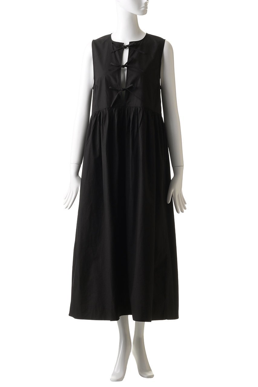 【ガニー/GANNI】のCotton Poplin Midi ドレス 人気、トレンドファッション・服の通販 founy(ファニー) 　ファッション　Fashion　レディースファッション　Fashion for Women　ワンピース　Dresses　フォーマル・パーティードレス・結婚式用ドレス　Elegant & Casual Dresses　チュニック　Tunic Tops & Dresses　チュニック　Tunic, Long Top　ドレス　Dress, One-Piece　フェミニン　Feminine, Girly　フロント　Front, Front Design　リボン　Ribbon, Bow　other-2|ID: prp329100004320299 ipo3291000000032884918