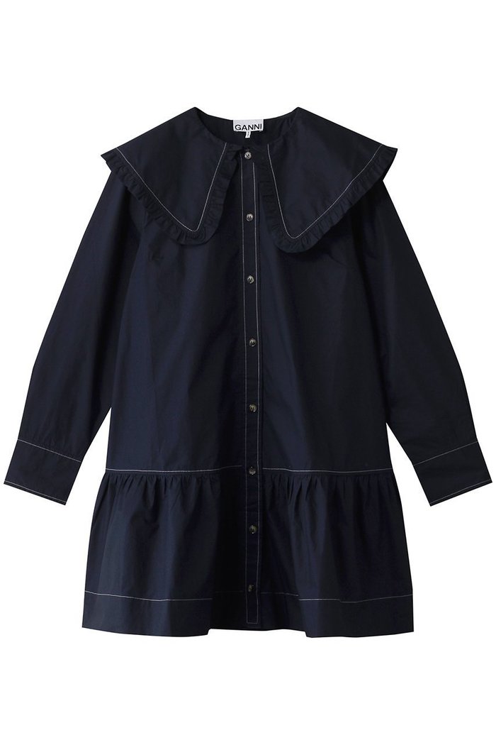 【ガニー/GANNI】のCotton Poplin Big Collar ミニ シャツドレス インテリア・キッズ・メンズ・レディースファッション・服の通販 founy(ファニー) https://founy.com/ ファッション Fashion レディースファッション Fashion for Women ワンピース Dresses フォーマル・パーティードレス・結婚式用ドレス Elegant & Casual Dresses チュニック Tunic Tops & Dresses ギャザー Gathered, Ruffled チュニック Tunic, Long Top ドレス Dress, One-Piece ビッグ Big, Oversized フェミニン Feminine, Girly |ID: prp329100004320308 ipo3291000000032884884