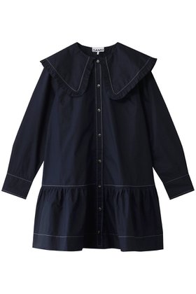 【ガニー/GANNI】 Cotton Poplin Big Collar ミニ シャツドレス人気、トレンドファッション・服の通販 founy(ファニー) ファッション Fashion レディースファッション Fashion for Women ワンピース Dresses フォーマル・パーティードレス・結婚式用ドレス Elegant & Casual Dresses チュニック Tunic Tops & Dresses ギャザー Gathered, Ruffled チュニック Tunic, Long Top ドレス Dress, One-Piece ビッグ Big, Oversized フェミニン Feminine, Girly |ID:prp329100004320308