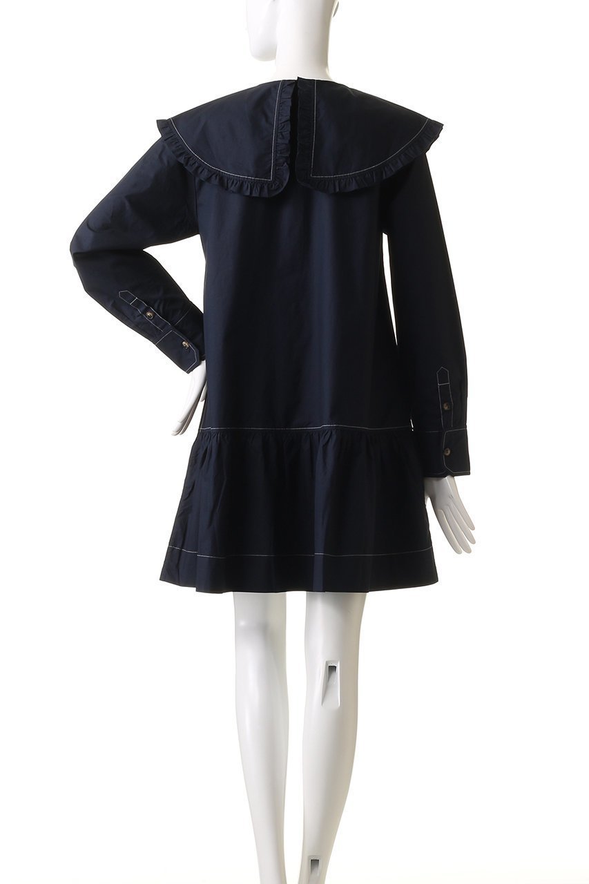 【ガニー/GANNI】のCotton Poplin Big Collar ミニ シャツドレス 人気、トレンドファッション・服の通販 founy(ファニー) 　ファッション　Fashion　レディースファッション　Fashion for Women　ワンピース　Dresses　フォーマル・パーティードレス・結婚式用ドレス　Elegant & Casual Dresses　チュニック　Tunic Tops & Dresses　ギャザー　Gathered, Ruffled　チュニック　Tunic, Long Top　ドレス　Dress, One-Piece　ビッグ　Big, Oversized　フェミニン　Feminine, Girly　other-4|ID: prp329100004320308 ipo3291000000032884901