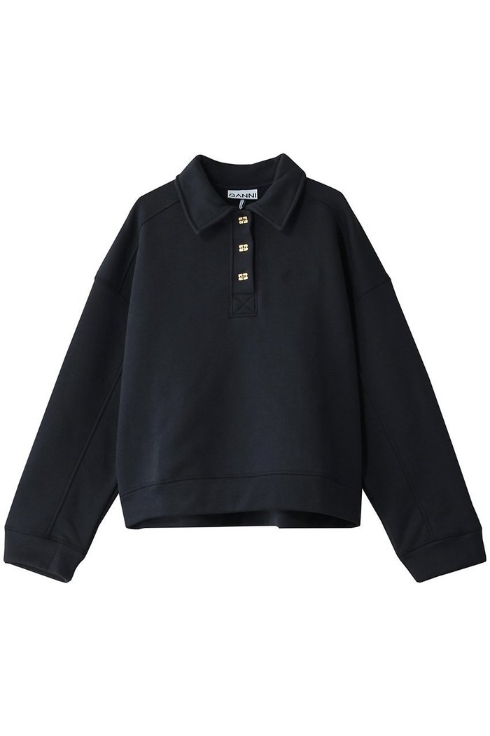 【ガニー/GANNI】のHeavy Fleece ドロップショルダーポロシャツ インテリア・キッズ・メンズ・レディースファッション・服の通販 founy(ファニー) https://founy.com/ ファッション Fashion レディースファッション WOMEN トップス・カットソー Tops/Tshirt シャツ/ブラウス Shirts/Blouses パーカ Sweats ロング / Tシャツ T-Shirts ポロシャツ Polo Shirts スウェット Sweat カットソー Cut and Sewn 2025年 2025 A/W・秋冬 Aw・Autumn/Winter・Fw・Fall-Winter S/S・春夏 Ss・Spring/Summer クロップド Cropped ショルダー Shoulder トレンド Trend ドロップ Drop バランス Balance ポロシャツ Polo Shirt 夏 Summer 春 Spring 長袖 Long Sleeve |ID: prp329100004320309 ipo3291000000029973338