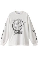 【ガニー/GANNI】のFuture Heavy Jersey Moon ロングスリーブTシャツ 人気、トレンドファッション・服の通販 founy(ファニー) ファッション Fashion レディースファッション WOMEN トップス・カットソー Tops/Tshirt シャツ/ブラウス Shirts/Blouses ロング / Tシャツ T-Shirts カットソー Cut and Sewn 2025年 2025 2025春夏・S/S Ss,Spring/Summer,2025 カーゴパンツ Cargo Pants スリーブ Sleeve デニム Denim フォルム Form プリーツ Pleats モチーフ Motif ロング Long 夏 Summer 春 Spring S/S・春夏 Ss・Spring/Summer |ID:prp329100004320310