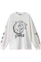 【ガニー/GANNI】のFuture Heavy Jersey Moon ロングスリーブTシャツ ホワイト|ID: prp329100004320310 ipo3291000000029973341