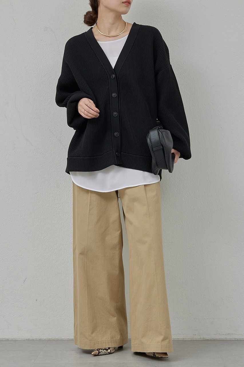 【ガリャルダガランテ/GALLARDAGALANTE】の畦編みカーディガン 人気、トレンドファッション・服の通販 founy(ファニー) 　ファッション　Fashion　レディースファッション　Fashion for Women　トップス・カットソー　Cut & Sew Tops　ニット　Knit Tops & Sweaters　カーディガン・羽織り　Layered Style Cardigans　畦編みニット・テクスチャードトップス　Ribbed Knit Sweaters / Textured Knit Tops　カーディガン　Cardigan, Knitwear　フロント　Front, Front Design　冬　Winter / This Winter　春　Spring　畦　Ribbed Knit　other-3|ID: prp329100004320338 ipo3291000000032954435
