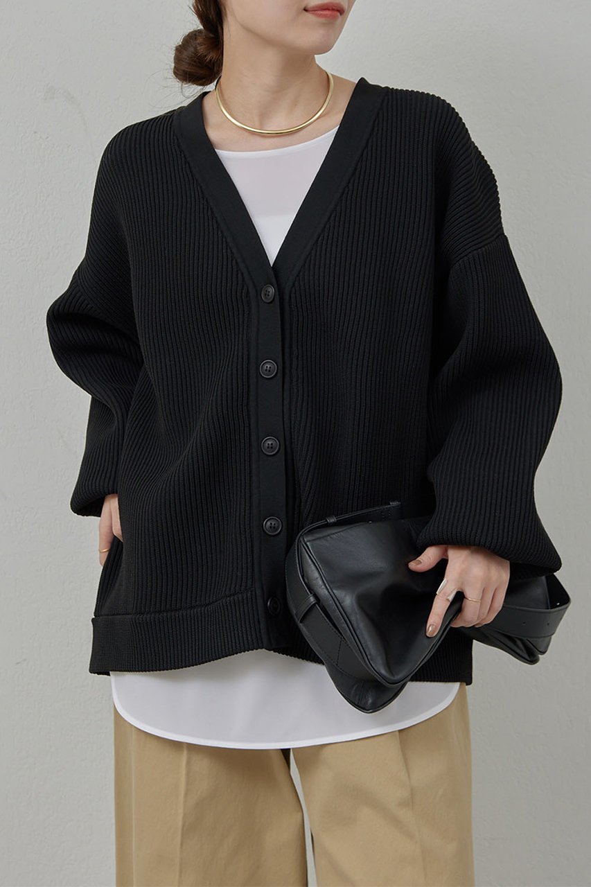 【ガリャルダガランテ/GALLARDAGALANTE】の畦編みカーディガン 人気、トレンドファッション・服の通販 founy(ファニー) 　ファッション　Fashion　レディースファッション　Fashion for Women　トップス・カットソー　Cut & Sew Tops　ニット　Knit Tops & Sweaters　カーディガン・羽織り　Layered Style Cardigans　畦編みニット・テクスチャードトップス　Ribbed Knit Sweaters / Textured Knit Tops　カーディガン　Cardigan, Knitwear　フロント　Front, Front Design　冬　Winter / This Winter　春　Spring　畦　Ribbed Knit　other-7|ID: prp329100004320338 ipo3291000000032954449