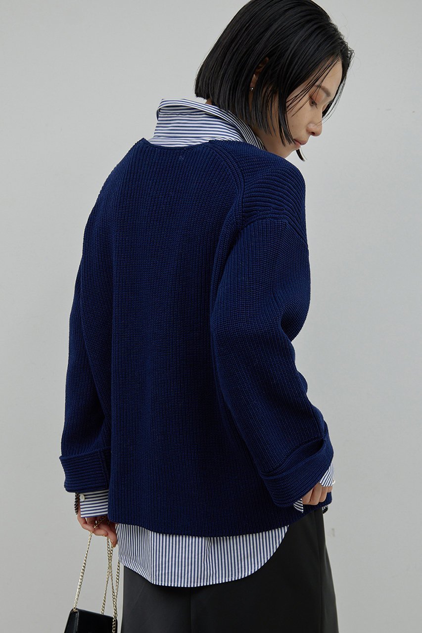 【ガリャルダガランテ/GALLARDAGALANTE】の片畦ニット 人気、トレンドファッション・服の通販 founy(ファニー) 　ファッション　Fashion　レディースファッション　Fashion for Women　トップス・カットソー　Cut & Sew Tops　ニット　Knit Tops & Sweaters　カジュアルプルオーバー・ニットトップス　Pullovers & Knit Tops / Casual Pullovers　おすすめ　Recommended / Our Picks　カーディガン　Cardigan, Knitwear　ワイド　Wide, Wide Fit　畦　Ribbed Knit　other-5|ID: prp329100004320343 ipo3291000000032946631