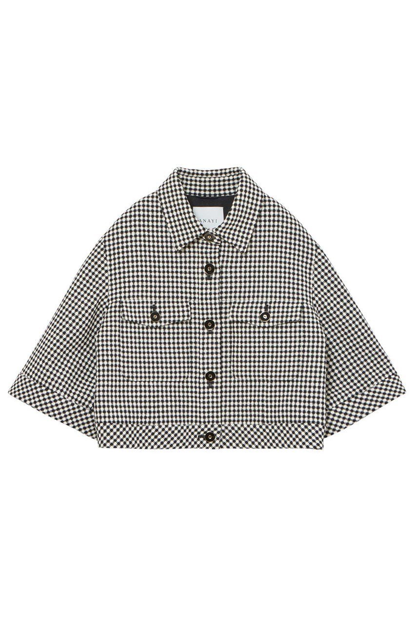 【アナイ/ANAYI】のドビーツイードハーフスリーブブルゾン インテリア・キッズ・メンズ・レディースファッション・服の通販 founy(ファニー) 　ファッション　Fashion　レディースファッション　Fashion for Women　アウター　Coat / Outerwear Collection　レディースジャケット・軽アウター　Jackets　ブルゾンジャケット・スポーティアウター　Blouson Jackets　おすすめ　Recommended / Our Picks　ジャケット　Jacket, Outerwear　セットアップ　Set-Up, Coordinated Outfit　バランス　Balance, Style Balance　ブルゾン　Blouson, Bomber Jacket　モダン　Modern, Contemporary　リラックス　Relax, Relaxed Fit　ロング　Long, Long-Length　エレガント 上品　Elegant　ブラックチェック|ID: prp329100004320349 ipo3291000000032954607