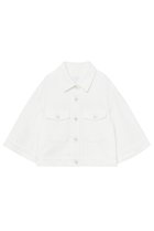 【アナイ/ANAYI】のドビーツイードハーフスリーブブルゾン ホワイト|ID: prp329100004320349 ipo3291000000036259799