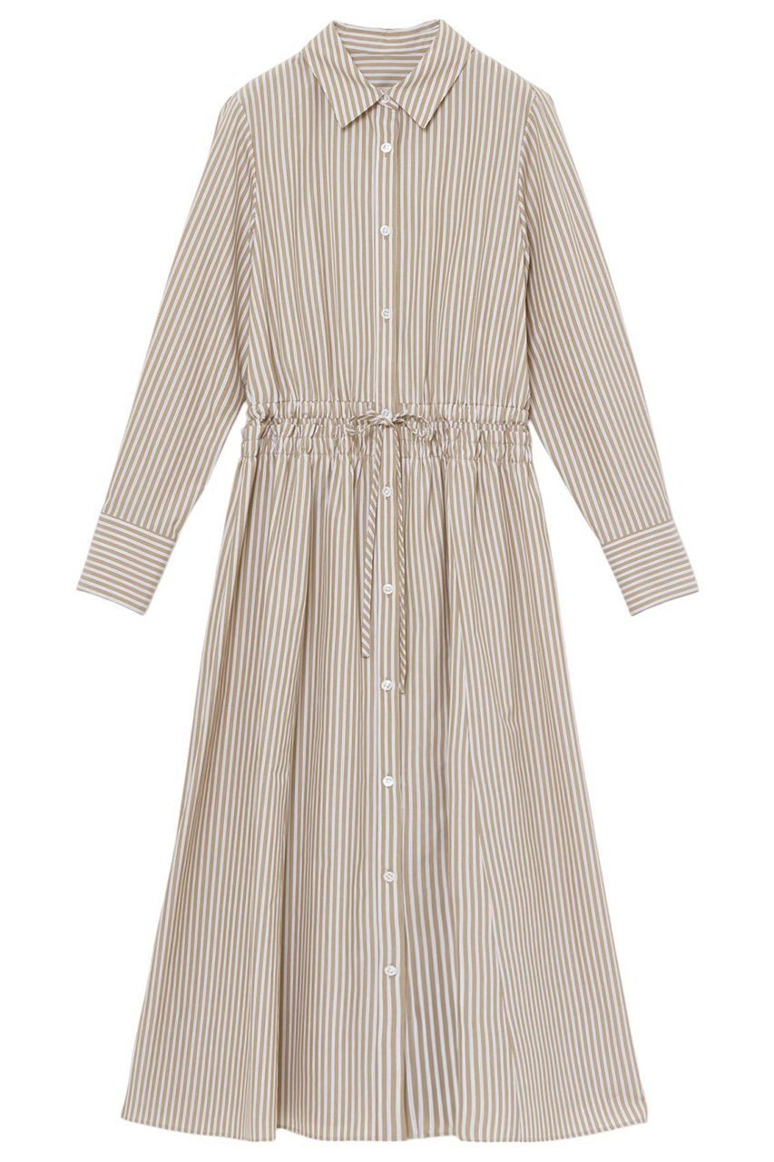 【アナイ/ANAYI】のストライプドロストシャツ ワンピース 人気、トレンドファッション・服の通販 founy(ファニー) 　ファッション　Fashion　レディースファッション　Fashion for Women　ワンピース　Dresses　シャツワンピース / 1枚で着映えコーデ　Shirt Dresses　チュニック　Tunic Tops & Dresses　エレガント 上品　Elegant　カフス　Cuff Design　ギャザー　Gathered, Ruffled　ストライプ　Stripe, Striped Pattern　チュニック　Tunic, Long Top　ドローストリング　Drawstring, Pull Cord　ブロード　Broadcloth, Fine Cotton　ロング　Long, Long-Length　 other-1|ID: prp329100004320353 ipo3291000000032866003