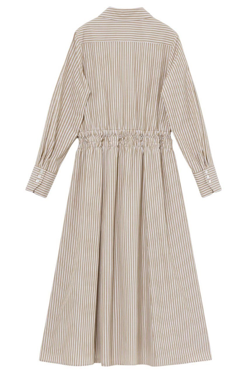 【アナイ/ANAYI】のストライプドロストシャツ ワンピース 人気、トレンドファッション・服の通販 founy(ファニー) 　ファッション　Fashion　レディースファッション　Fashion for Women　ワンピース　Dresses　シャツワンピース / 1枚で着映えコーデ　Shirt Dresses　チュニック　Tunic Tops & Dresses　エレガント 上品　Elegant　カフス　Cuff Design　ギャザー　Gathered, Ruffled　ストライプ　Stripe, Striped Pattern　チュニック　Tunic, Long Top　ドローストリング　Drawstring, Pull Cord　ブロード　Broadcloth, Fine Cotton　ロング　Long, Long-Length　other-2|ID: prp329100004320353 ipo3291000000032866032