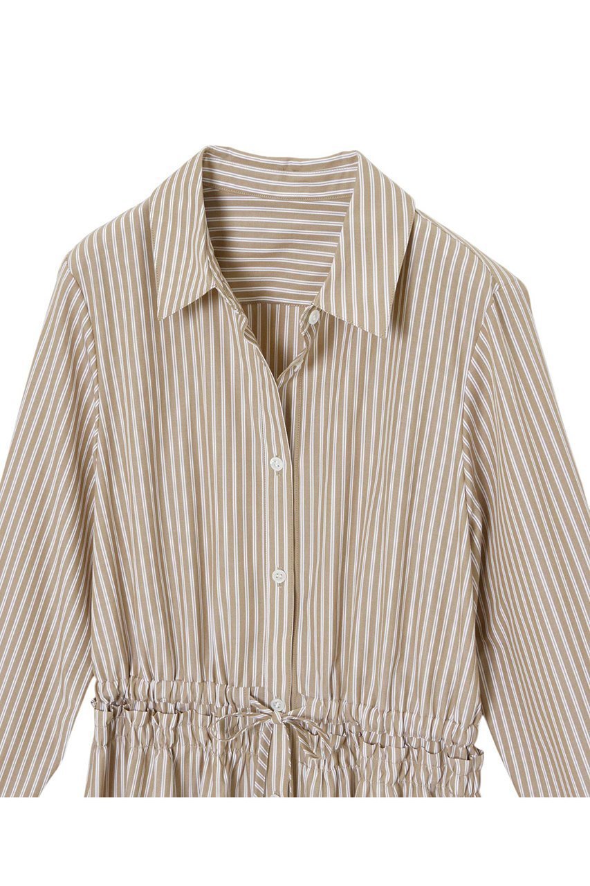 【アナイ/ANAYI】のストライプドロストシャツ ワンピース 人気、トレンドファッション・服の通販 founy(ファニー) 　ファッション　Fashion　レディースファッション　Fashion for Women　ワンピース　Dresses　シャツワンピース / 1枚で着映えコーデ　Shirt Dresses　チュニック　Tunic Tops & Dresses　エレガント 上品　Elegant　カフス　Cuff Design　ギャザー　Gathered, Ruffled　ストライプ　Stripe, Striped Pattern　チュニック　Tunic, Long Top　ドローストリング　Drawstring, Pull Cord　ブロード　Broadcloth, Fine Cotton　ロング　Long, Long-Length　other-3|ID: prp329100004320353 ipo3291000000032866037