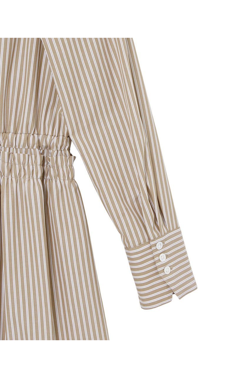 【アナイ/ANAYI】のストライプドロストシャツ ワンピース 人気、トレンドファッション・服の通販 founy(ファニー) 　ファッション　Fashion　レディースファッション　Fashion for Women　ワンピース　Dresses　シャツワンピース / 1枚で着映えコーデ　Shirt Dresses　チュニック　Tunic Tops & Dresses　エレガント 上品　Elegant　カフス　Cuff Design　ギャザー　Gathered, Ruffled　ストライプ　Stripe, Striped Pattern　チュニック　Tunic, Long Top　ドローストリング　Drawstring, Pull Cord　ブロード　Broadcloth, Fine Cotton　ロング　Long, Long-Length　other-4|ID: prp329100004320353 ipo3291000000032866046