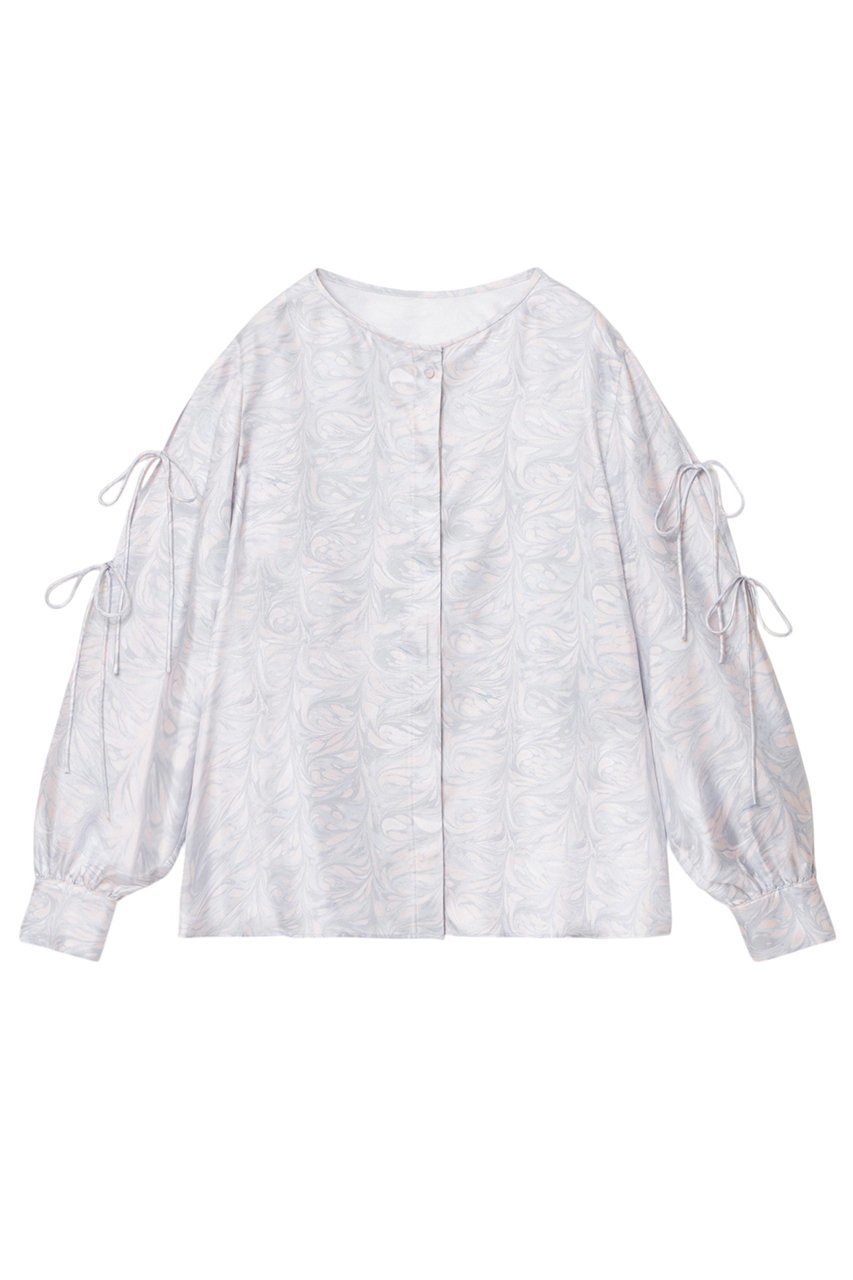 【アナイ/ANAYI】のマーブルプリントリボンスリット ブラウス インテリア・キッズ・メンズ・レディースファッション・服の通販 founy(ファニー) 　ファッション　Fashion　レディースファッション　Fashion for Women　トップス・カットソー　Cut & Sew Tops　シャツ・ブラウス・オフィスカジュアル　Elegant Blouses & Button-Ups　シルク　Silk, 100% Silk　スリット　Slit, Slit Detail　スリーブ　Sleeve, Long Sleeve / Short Sleeve　セットアップ　Set-Up, Coordinated Outfit　ツイル　Twist, Twisted Detail　プリント　Print, Printed Pattern　マーブル　Marble, Marble Pattern　ラグジュアリー　Luxury, Elegant　リボン　Ribbon, Bow　ロング　Long, Long-Length　再入荷　Restock / Back in Stock　春　Spring　長袖　Long Sleeve, Full Sleeve　ピンク|ID: prp329100004320355 ipo3291000000035052674