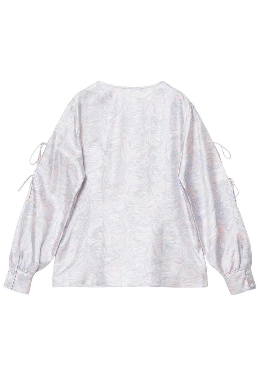 【アナイ/ANAYI】のマーブルプリントリボンスリット ブラウス 人気、トレンドファッション・服の通販 founy(ファニー) 　ファッション　Fashion　レディースファッション　Fashion for Women　トップス・カットソー　Cut & Sew Tops　シャツ・ブラウス・オフィスカジュアル　Elegant Blouses & Button-Ups　シルク　Silk, 100% Silk　スリット　Slit, Slit Detail　スリーブ　Sleeve, Long Sleeve / Short Sleeve　セットアップ　Set-Up, Coordinated Outfit　ツイル　Twist, Twisted Detail　プリント　Print, Printed Pattern　マーブル　Marble, Marble Pattern　ラグジュアリー　Luxury, Elegant　リボン　Ribbon, Bow　ロング　Long, Long-Length　再入荷　Restock / Back in Stock　春　Spring　長袖　Long Sleeve, Full Sleeve　other-2|ID: prp329100004320355 ipo3291000000035052675