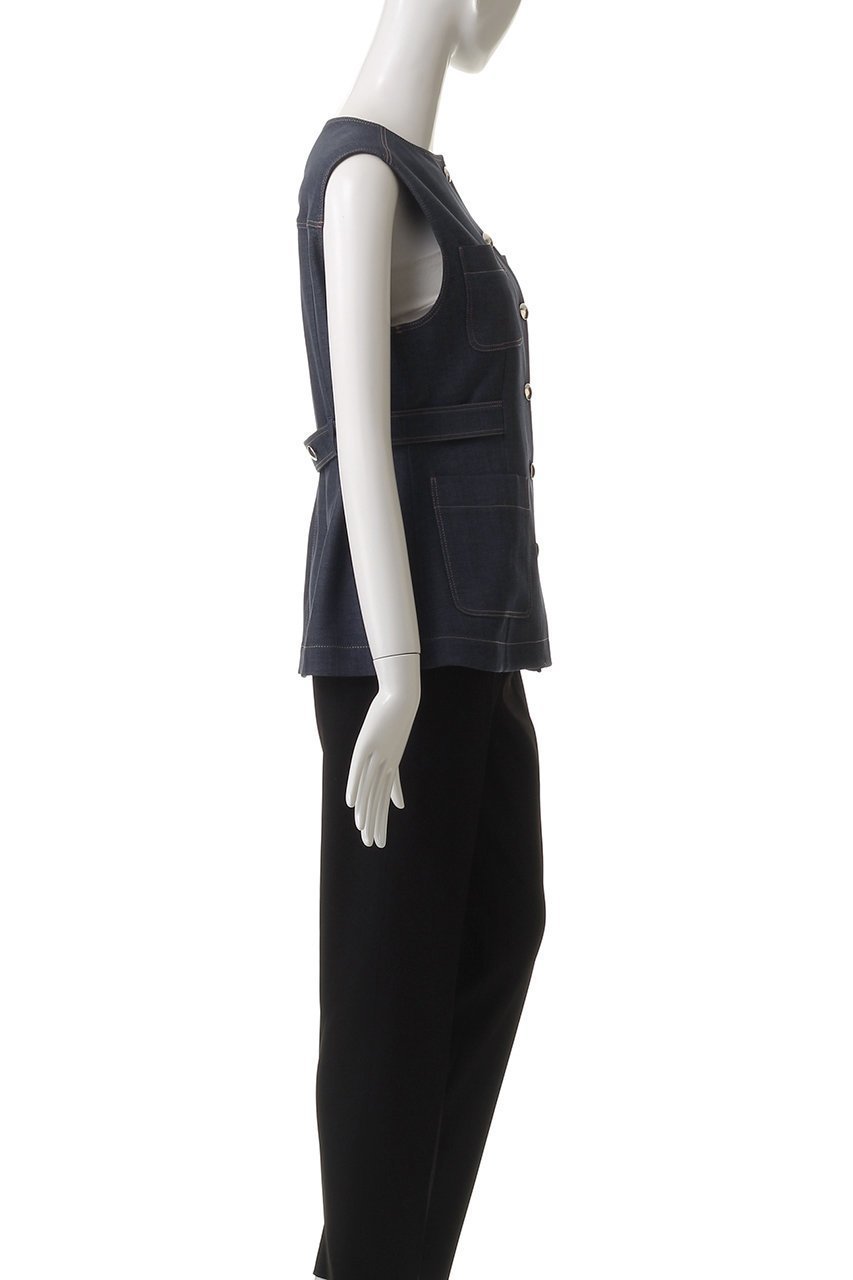 【アナイ/ANAYI】のオックスストレッチポケットジレ 人気、トレンドファッション・服の通販 founy(ファニー) 　ファッション　Fashion　レディースファッション　Fashion for Women　アウター　Coat / Outerwear Collection　レディースジャケット・軽アウター　Jackets　おすすめ　Recommended / Our Picks　オックス　Oxford Fabric　ジャケット　Jacket, Outerwear　セットアップ　Set-Up, Coordinated Outfit　ベスト　Vest, Waistcoat　ポケット　Pocket, Pocket Detail　メタル　Metal, Metal Parts　リュクス　Luxury, Elegant, High-End, Chic　ワイド　Wide, Wide Fit　other-3|ID: prp329100004320357 ipo3291000000032926480
