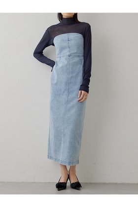 【ウィムガゼット/Whim Gazette】 DENIMベアトップワンピース人気、トレンドファッション・服の通販 founy(ファニー) ファッション Fashion レディースファッション WOMEN ワンピース Dress チュニック Tunic 2025年 2025 A/W・秋冬 Aw・Autumn/Winter・Fw・Fall-Winter S/S・春夏 Ss・Spring/Summer エレガント 上品 Elegant カットソー Cut And Sew ストレッチ Stretch チュニック Tunic デニム Denim フィット Fit ロング Long ヴィンテージ Vintage 夏 Summer 春 Spring |ID:prp329100004320363