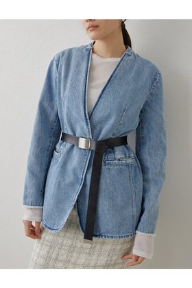 【ウィムガゼット/Whim Gazette】 DENIMノーカラージャケット人気、トレンドファッション・服の通販 founy(ファニー) ファッション Fashion レディースファッション WOMEN アウター Coat Outerwear ジャケット Jackets ノーカラージャケット No Collar Leather Jackets 2025年 2025 A/W・秋冬 Aw・Autumn/Winter・Fw・Fall-Winter S/S・春夏 Ss・Spring/Summer ジャケット Jacket スラックス Slacks デニム Denim フリンジ Fringe ヴィンテージ Vintage エレガント 上品 Elegant 夏 Summer 春 Spring |ID:prp329100004320364