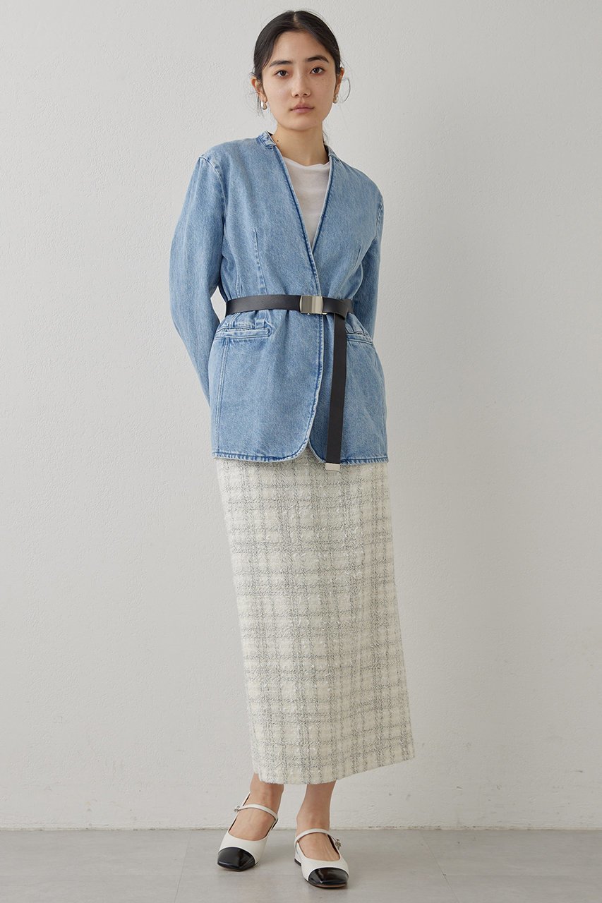 【ウィムガゼット/Whim Gazette】のDENIMノーカラージャケット 人気、トレンドファッション・服の通販 founy(ファニー) 　ファッション　Fashion　レディースファッション　Fashion for Women　アウター　Coat / Outerwear Collection　レディースジャケット・軽アウター　Jackets　ノーカラージャケット / シンプル上品コーデ　Collarless Jackets　ジャケット　Jacket, Outerwear　スラックス　Slacks, Dress Pants　デニム　Denim, Jeans Material　フリンジ　Fringe, Tassel　ヴィンテージ　Vintage Style　エレガント 上品　Elegant　other-2|ID: prp329100004320364 ipo3291000000032955827