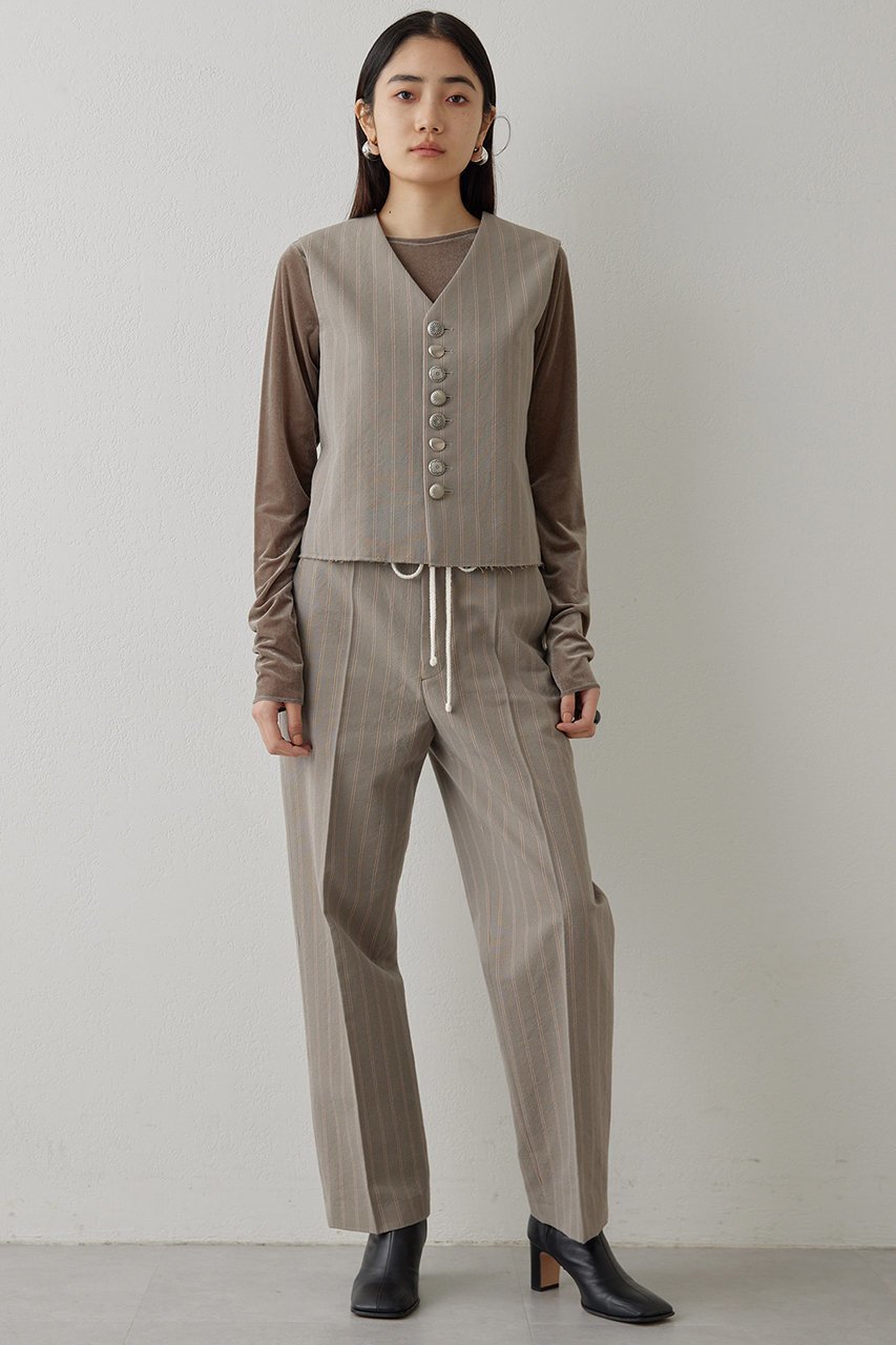 【ウィムガゼット/Whim Gazette】のストライプジレ 人気、トレンドファッション・服の通販 founy(ファニー) 　ファッション　Fashion　レディースファッション　Fashion for Women　アウター　Coat / Outerwear Collection　レディースジャケット・軽アウター　Jackets　おすすめ　Recommended / Our Picks　コンパクト　Compact, Small Size　ジャケット　Jacket, Outerwear　ストライプ　Stripe, Striped Pattern　ベスト　Vest, Waistcoat　ヴィンテージ　Vintage Style　エレガント 上品　Elegant　other-2|ID: prp329100004320367 ipo3291000000032923877