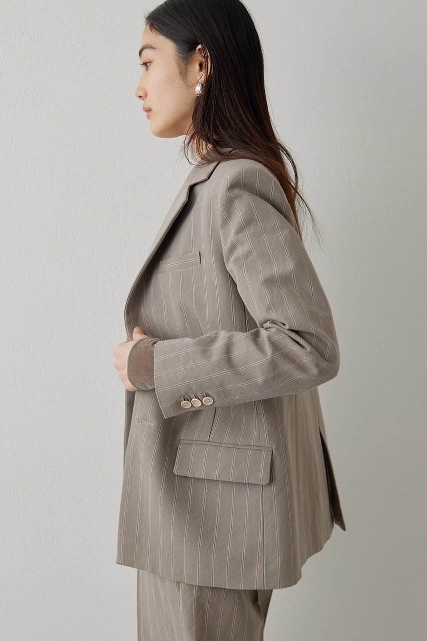 【ウィムガゼット/Whim Gazette】のストライプジャケット 人気、トレンドファッション・服の通販 founy(ファニー) 　ファッション　Fashion　レディースファッション　Fashion for Women　アウター　Coat / Outerwear Collection　レディースジャケット・軽アウター　Jackets　おすすめ　Recommended / Our Picks　ジャケット　Jacket, Outerwear　ストライプ　Stripe, Striped Pattern　デニム　Denim, Jeans Material　マニッシュ　Mannish, Boyish　エレガント 上品　Elegant　other-3|ID: prp329100004320368 ipo3291000000032966118