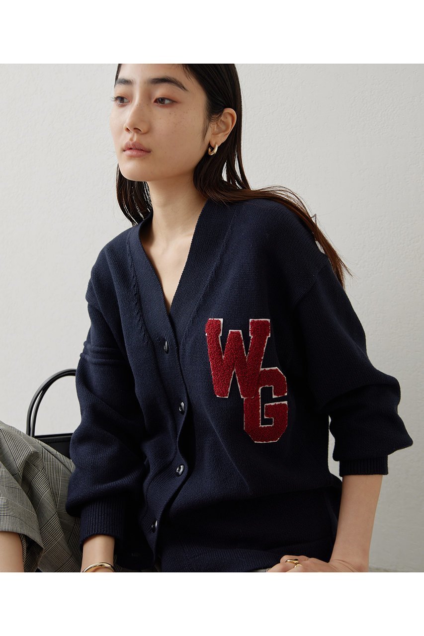 【ウィムガゼット/Whim Gazette】のワッペンニットカーディガン 人気、トレンドファッション・服の通販 founy(ファニー) 　ファッション　Fashion　レディースファッション　Fashion for Women　トップス・カットソー　Cut & Sew Tops　ニット　Knit Tops & Sweaters　カーディガン・羽織り　Layered Style Cardigans　カーディガン　Cardigan, Knitwear　スラックス　Slacks, Dress Pants　デニム　Denim, Jeans Material　ワイド　Wide, Wide Fit　エレガント 上品　Elegant　other-6|ID: prp329100004320370 ipo3291000000032956219