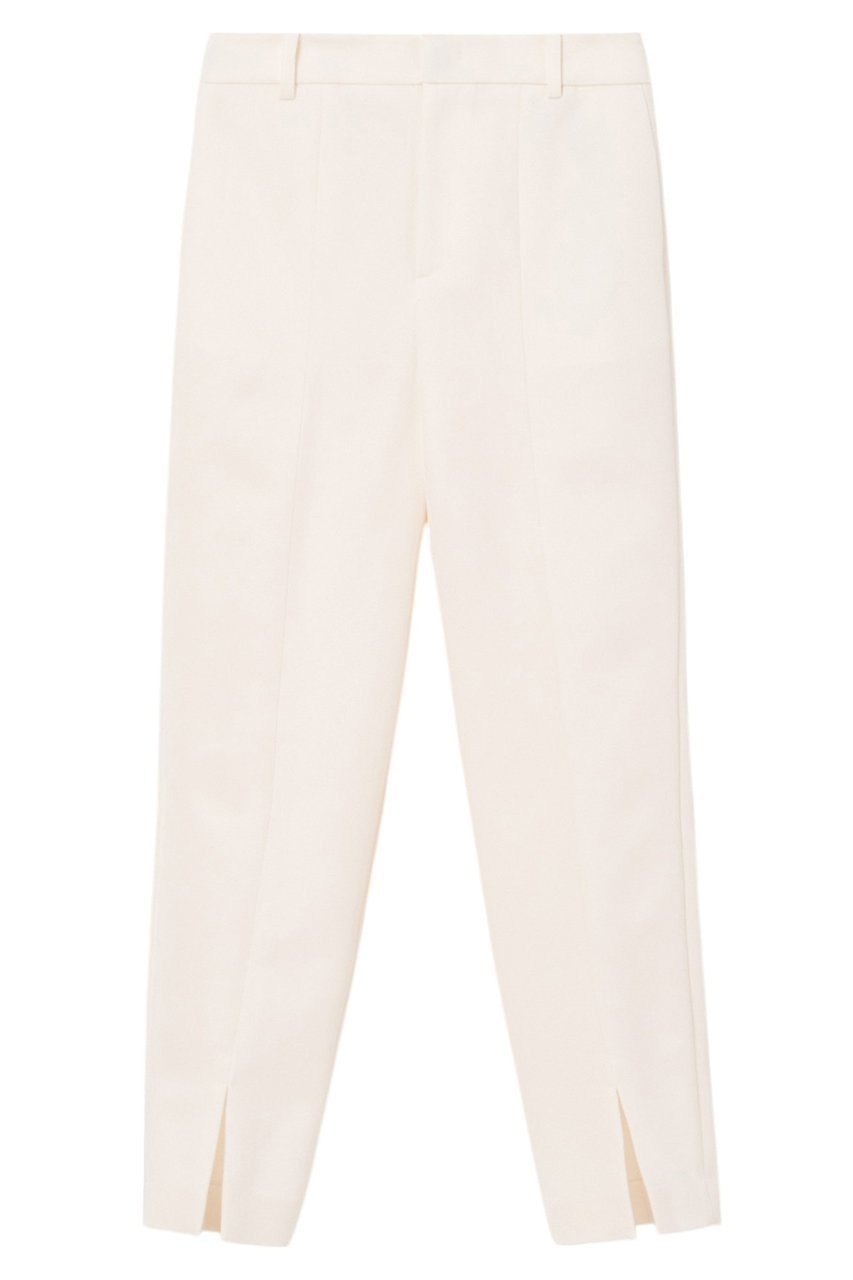 【アナイ/ANAYI】のアセテートストレッチパンツ インテリア・キッズ・メンズ・レディースファッション・服の通販 founy(ファニー) 　ファッション　Fashion　レディースファッション　Fashion for Women　パンツ　Pants & Trousers　ストレッチ　Stretch, Stretchy Fabric　ストレート　Straight, Straight Cut　スリット　Slit, Slit Detail　センター　Center, Center Line　ホワイト|ID: prp329100004321897 ipo3291000000032964993