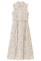【アナイ/ANAYI】のストライプフラワー刺繍シャツ ワンピース ベージュ|ID: prp329100004321898 ipo3291000000032865965