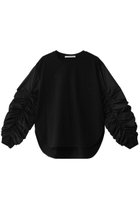 【プレインピープル/PLAIN PEOPLE】のギャザースリーブプルオーバー ブラック|ID: prp329100004321901 ipo3291000000032706114